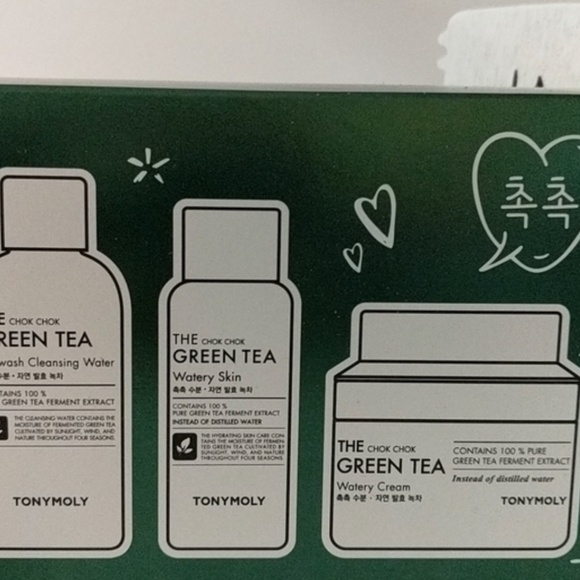 π TonyMoly π The Chok Chok Green Tea Watery Cream NEW 2 SET Korea Beauty NW π - Picture 2 of 4